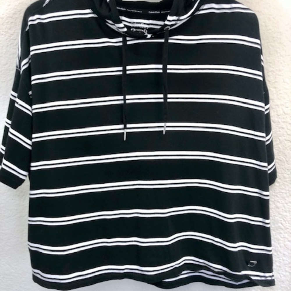 Calvin Klein Hooded Sweatshirt Short Sleeve stripe
